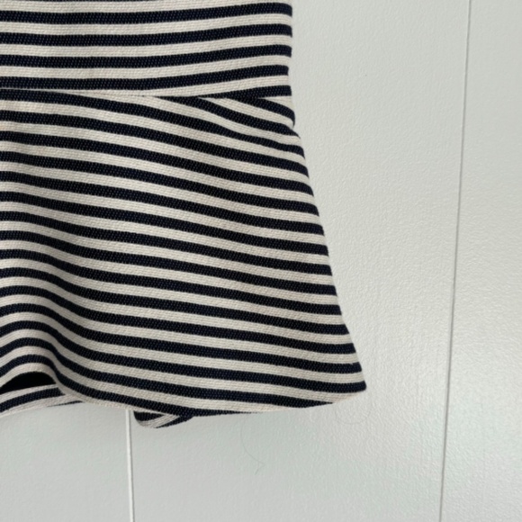 Theory Etia blue and white lined striped sleeveless peplum size small - Picture 11 of 15
